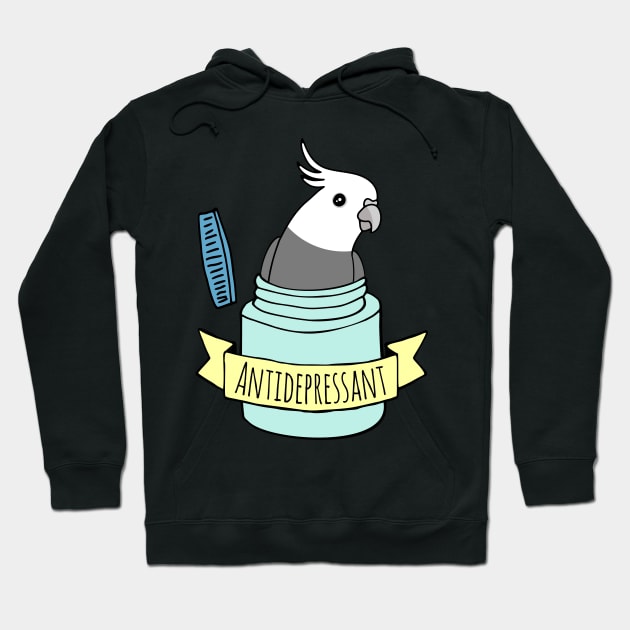 antidepressant grey cockatiel Hoodie by FandomizedRose